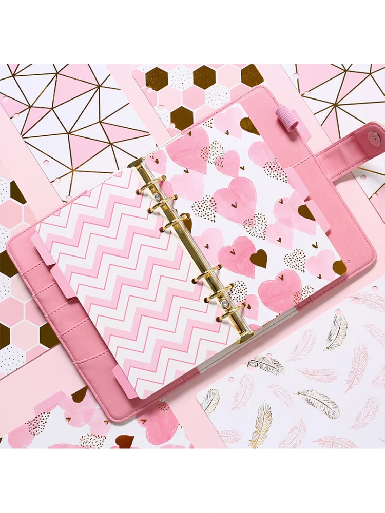 Feuilles de séparation pour carnet de notes A5 A6, 5 pièces, feuilles de séparation en or rose, Page d'index de carte adaptée au carnet de notes agenda