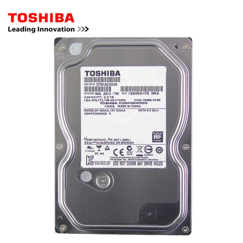 

LS Toshiba 2TB Desktop Computer 3.5" Internal Mechanical Hard Disk SATA3 3-6Gb / S HDD 32MB 7200RPM Buffer