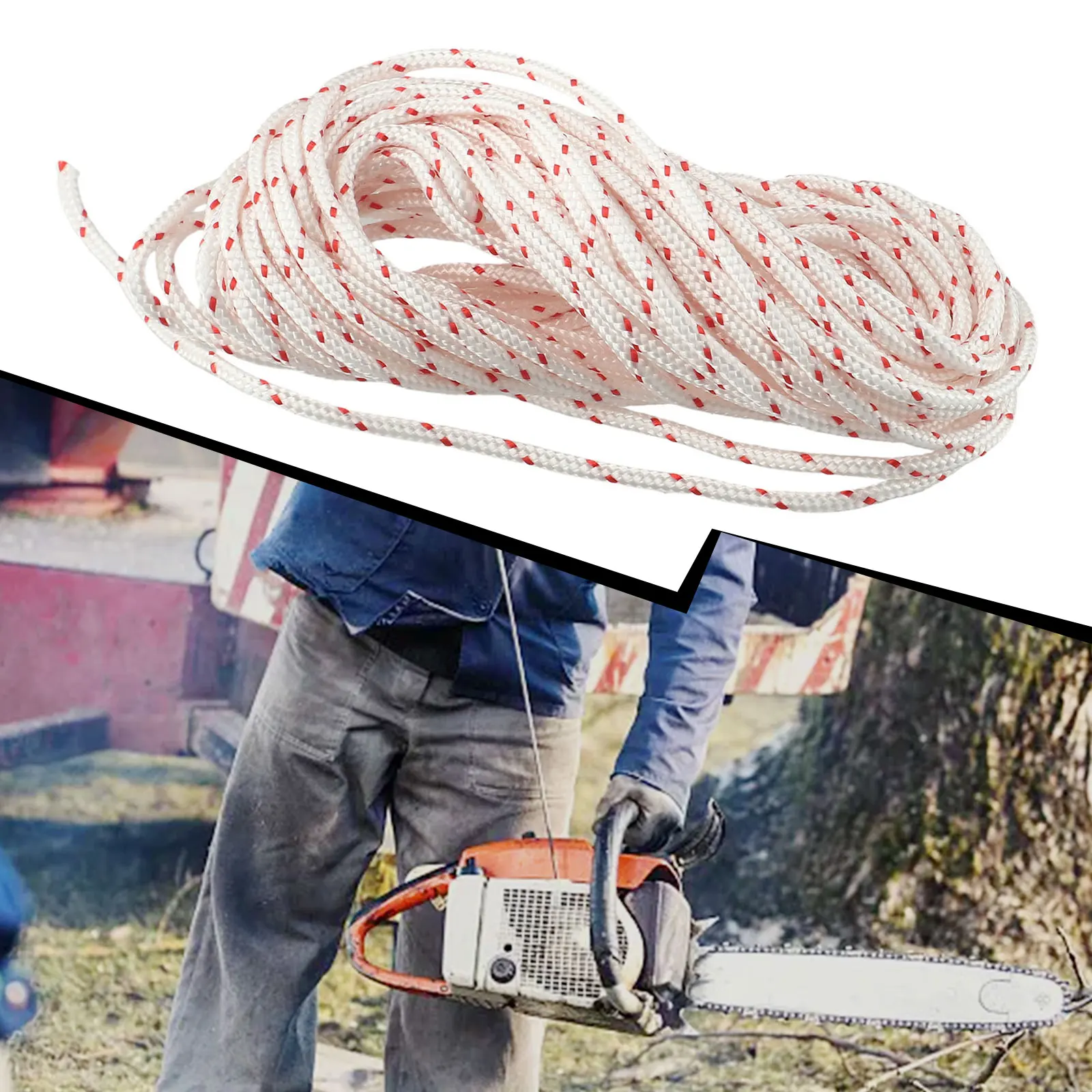 1pc 1m/10mx3.5mm Recoil Starter Cord Rope Nylon Fiber Recoil Pull Starter Cord Rope For Stihl Strimmer Chainsaw Replacement Part