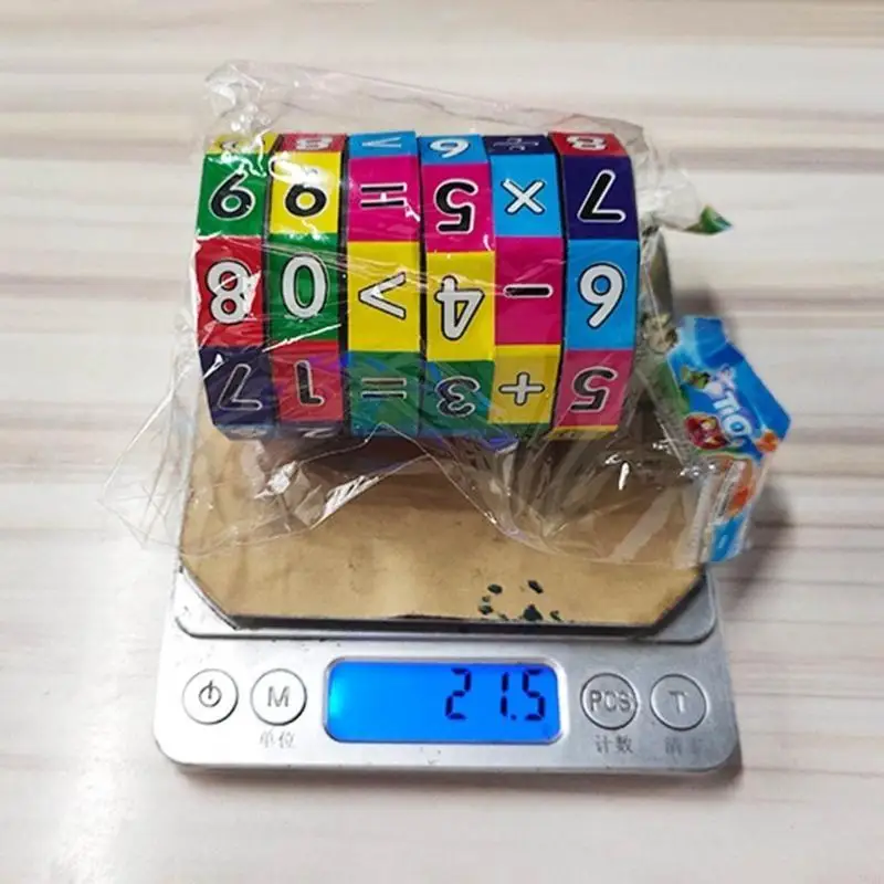 

76HF Mathematics Toy Calculating Teaching Puzzle 2-in-1 Cube for Toddler Educational Math Toy Children Learning Gift