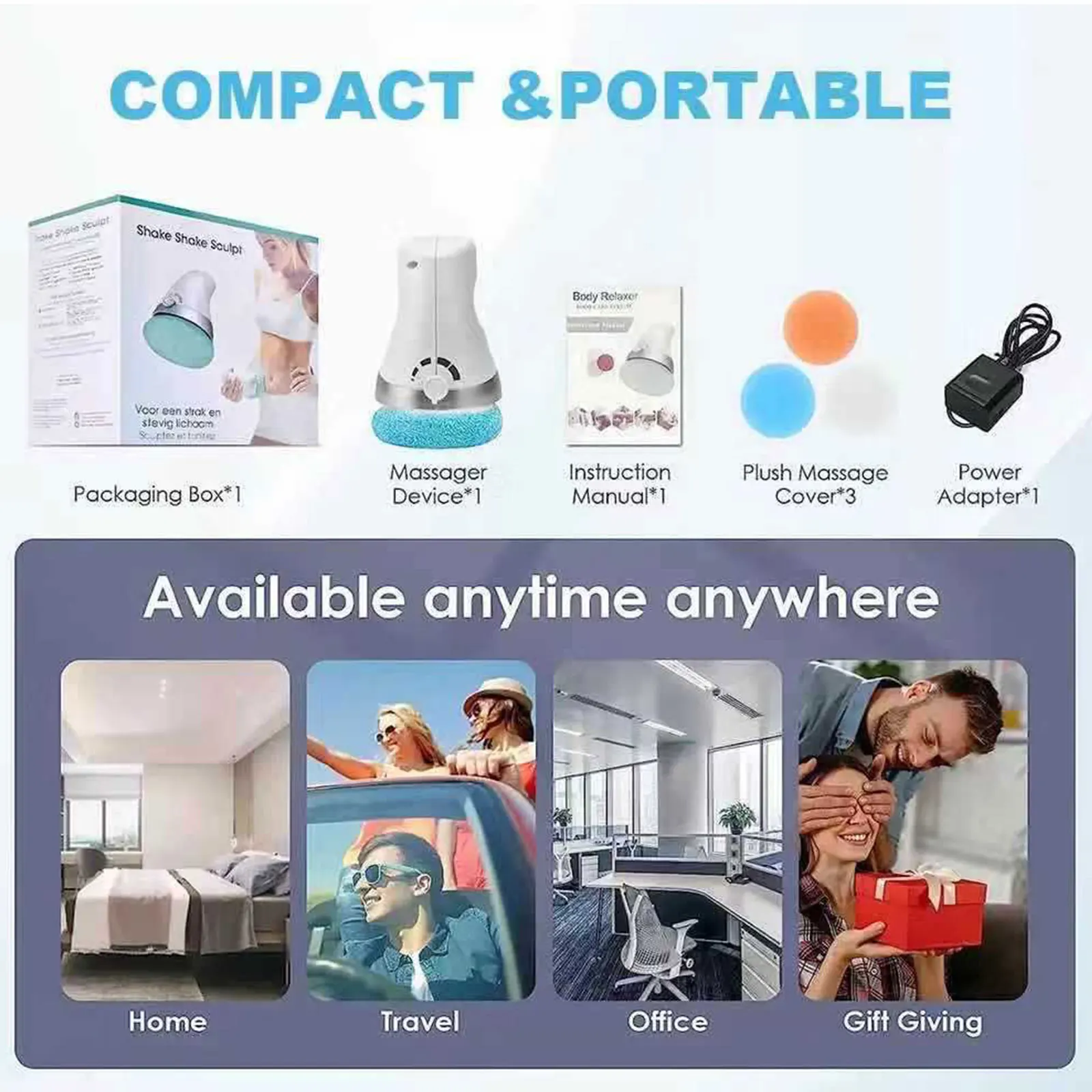 عالية التردد الاهتزاز الجسم مدلك آلة التخسيس مكافحة مُدلك سلوليت مع 3 منصات قابل للغسل جهاز حرق الدهون الكهربائية #6