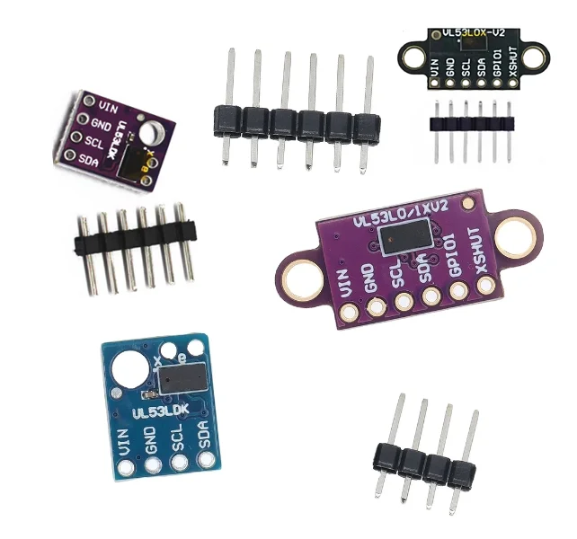 5-10pcs VL53L0X Time-of-Flight (ToF) Laser Ranging Sensor Breakout 940nm GY-530 GY-VL53L0XV2 Laser Distance Module I2C IIC