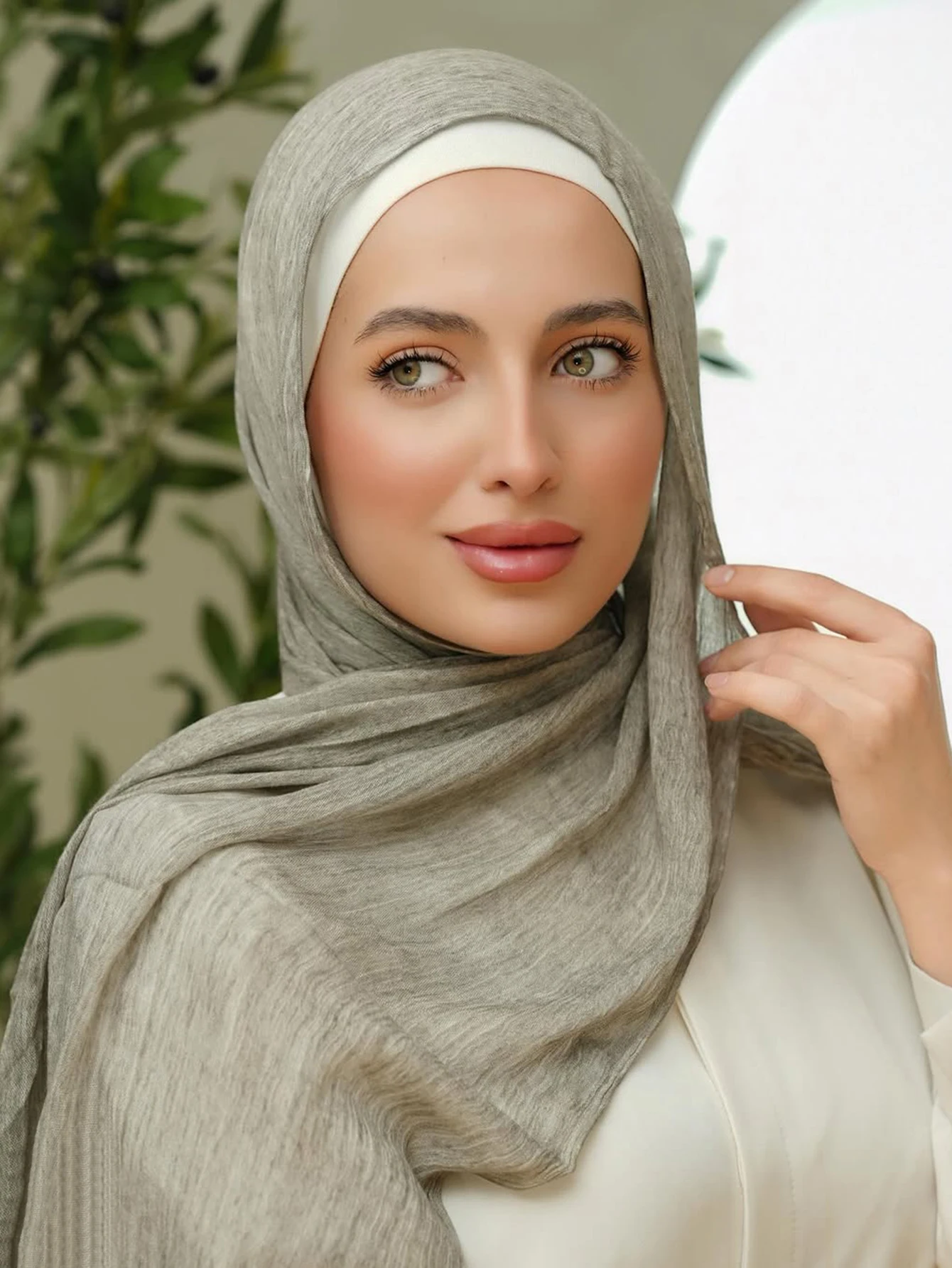 

New Textured Rayon Modal Hijab Light Weight Scarf Muslim Women Shawl Crinkle Viscose Headband Islamic Turban Headscarf Wraps