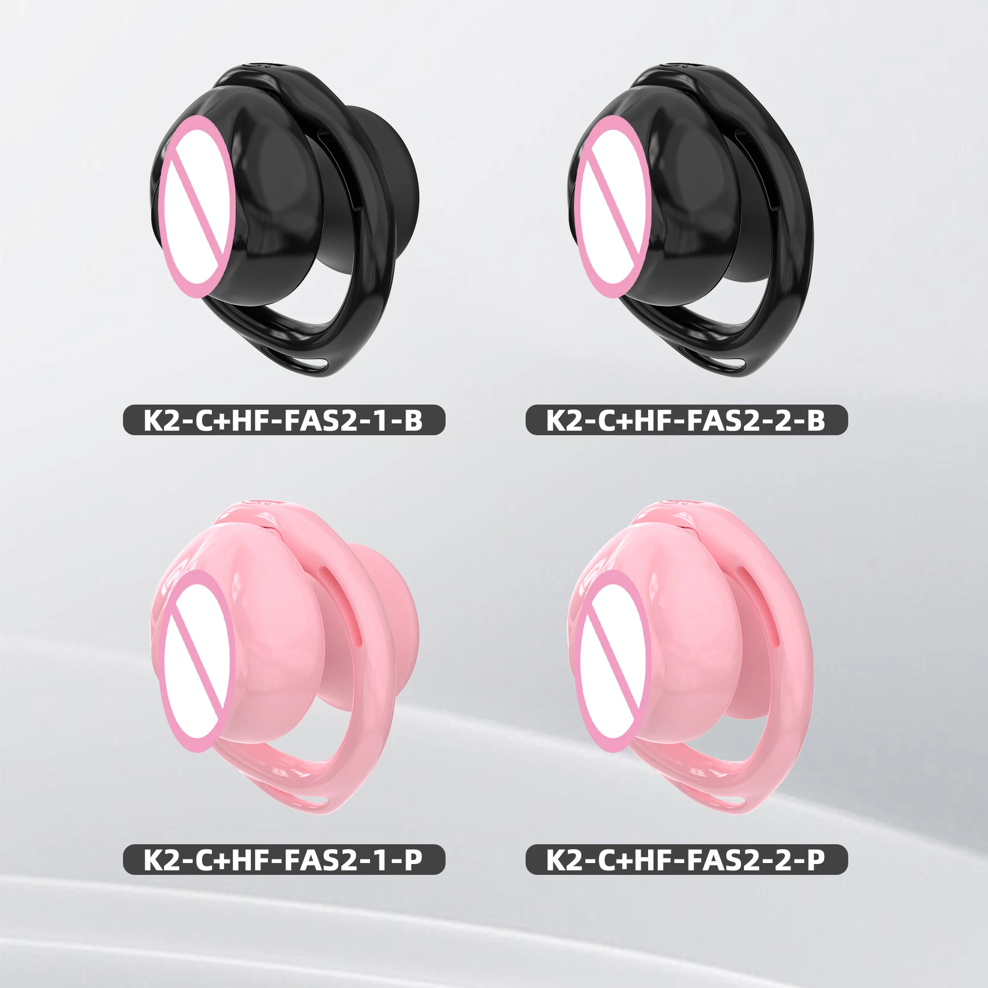 High Quality SIssy Black ABS Clitoral Pussy Male Chastity Cage Device With 4 Penis Rings Lockcock BDSM Sex Toys For Men Femboy