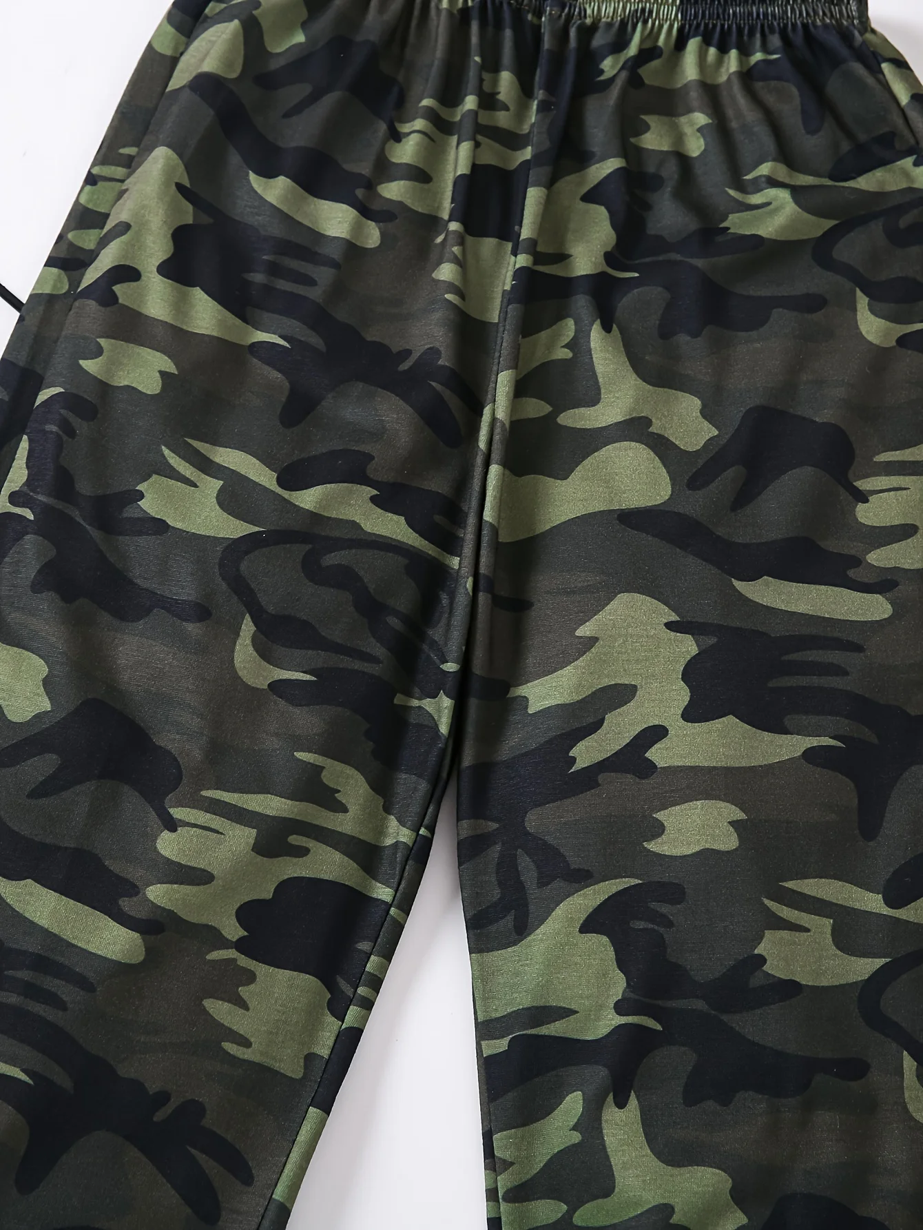 Spring summer new casual boy alphabet print spring autumn new camouflage elastic leg casual pants