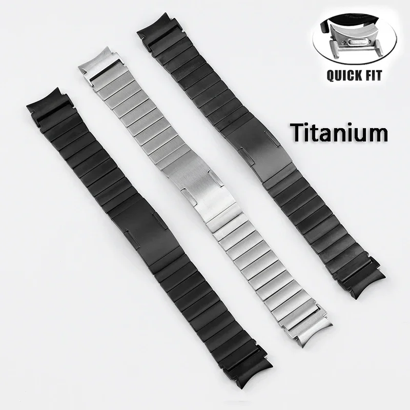 Titanium Alloy Watchband for Samsung Galaxy Watch 6 Classic 43mm 47mm No Gap Strap for Samsung Galaxy Watch 6 40 44mm/Watch5 Pro