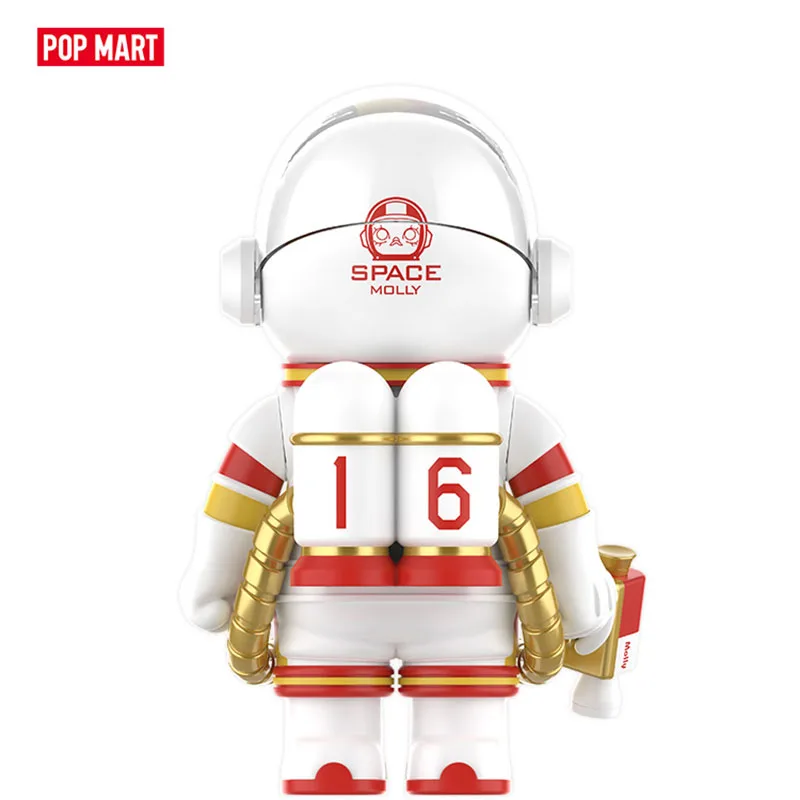 POPMART MEGA SPACE MOLLY 100% China Women's National Basketball Team Collection Toys Kawaii Ornaments Figurines Home Decor Model