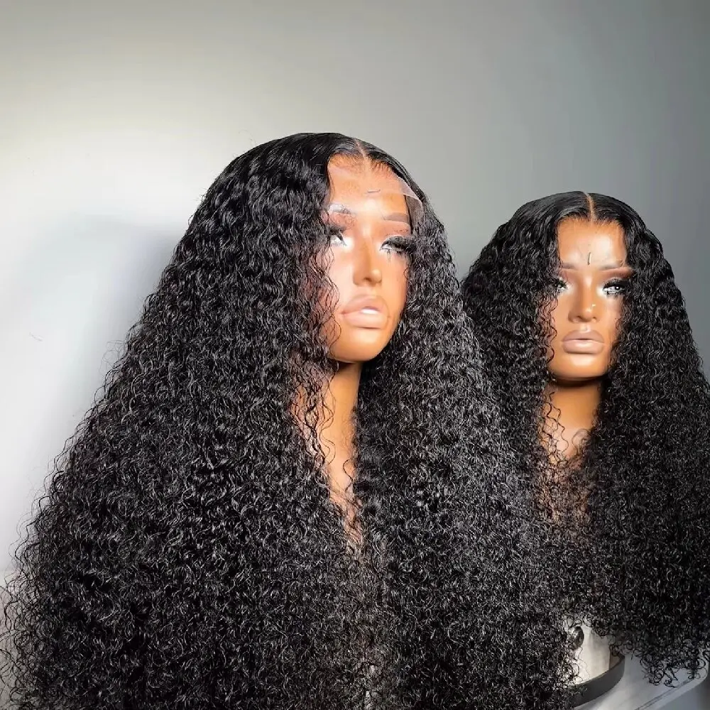 

220 high density human hair wigs 30 40 inch black hd lace frontal wig pre plucked front 13x6 13x4 kinky curly deep water wave