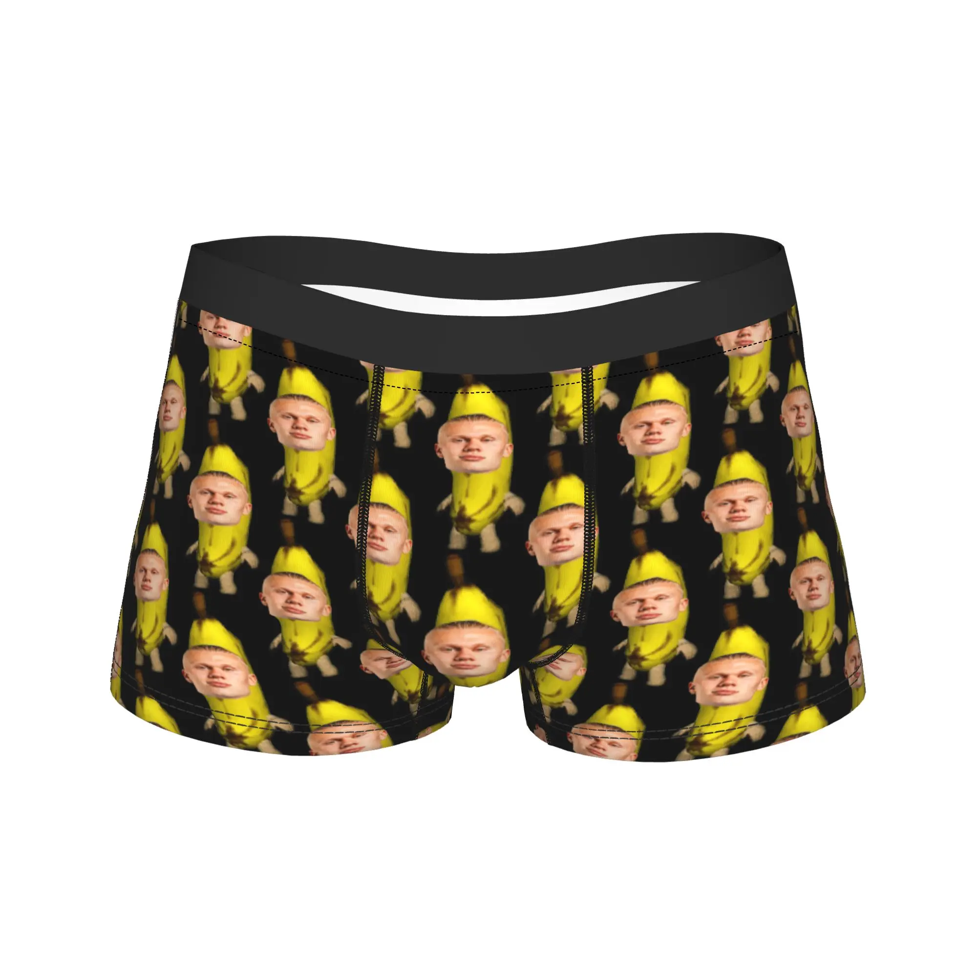 Men Haalands Meme Long Underwear Football Star Funny Boxer Briefs Shorts Panties Male Breathable Underpants Plus Size