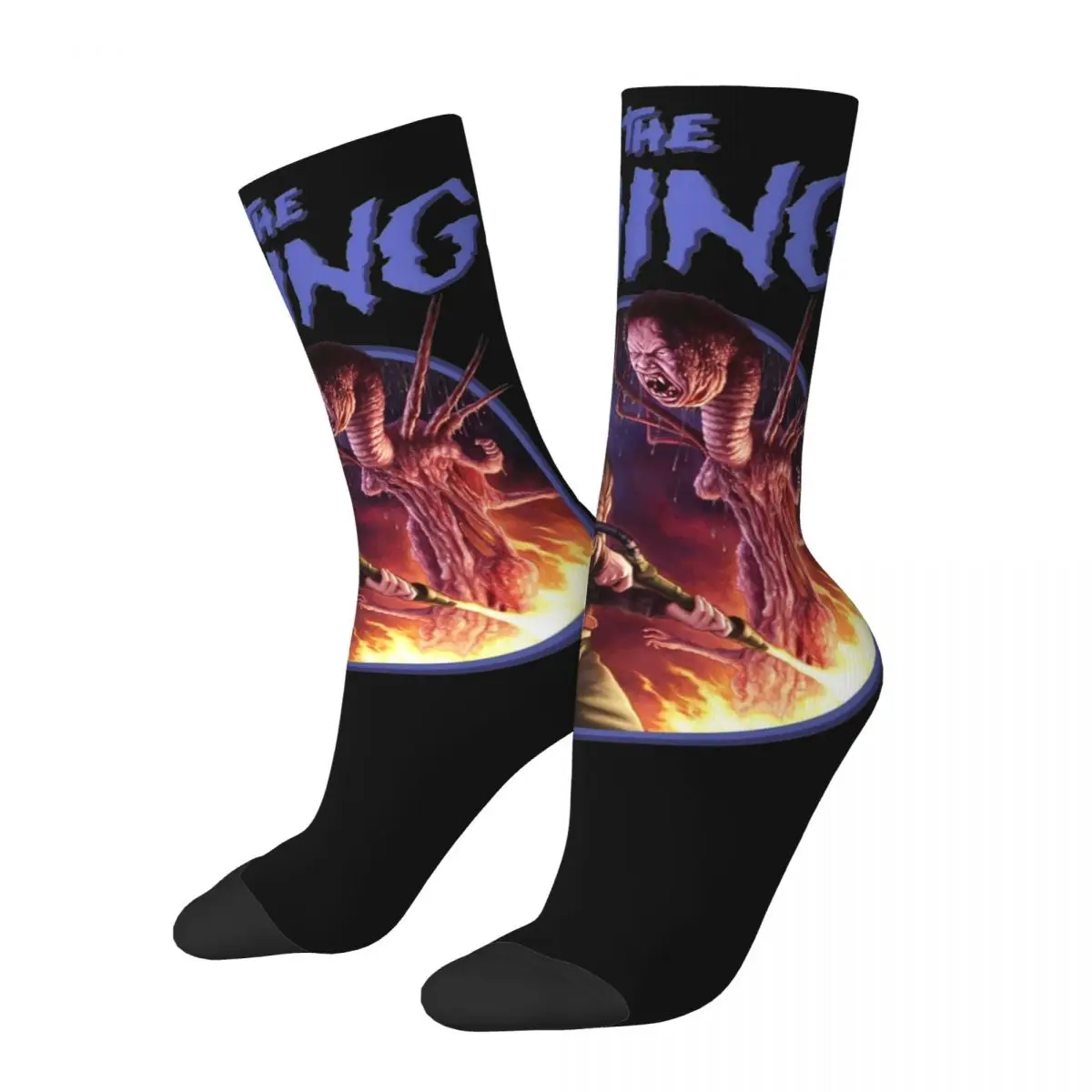 

Movie The Thing Retro Merchandise Men Women Socks Sweat Absorbing film Graphic Middle Length Sock Comfortable Best Gift Idea