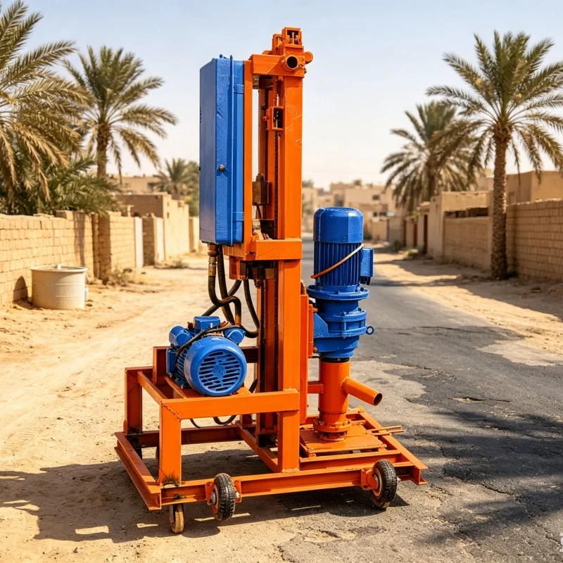Foreuse hydraulique mobile personnalisée pour puits d'eau, équipement de forage pour puits peu profonds de cour résidentielle
