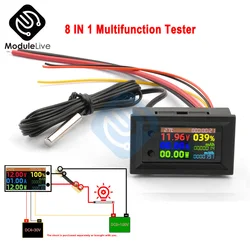 Bateria DC 4-30V Tester pojemności 8 w 1 wielofunkcyjny prąd napięcie zasilania Test zużycia energii amperomierz woltomierz cyfrowy