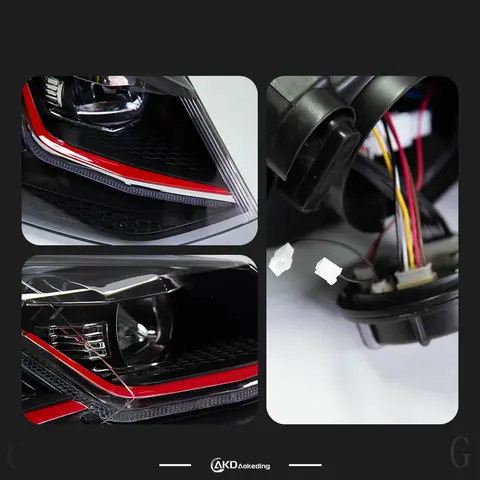 Bilstyling för VW Polo-strålkastare 2011-2018 Polo LED-strålkastare LED-VARSEL HID-strålkastare Angel Eye-strålkastare Tillbehör 8 best sales Polo-strålkastare - №2