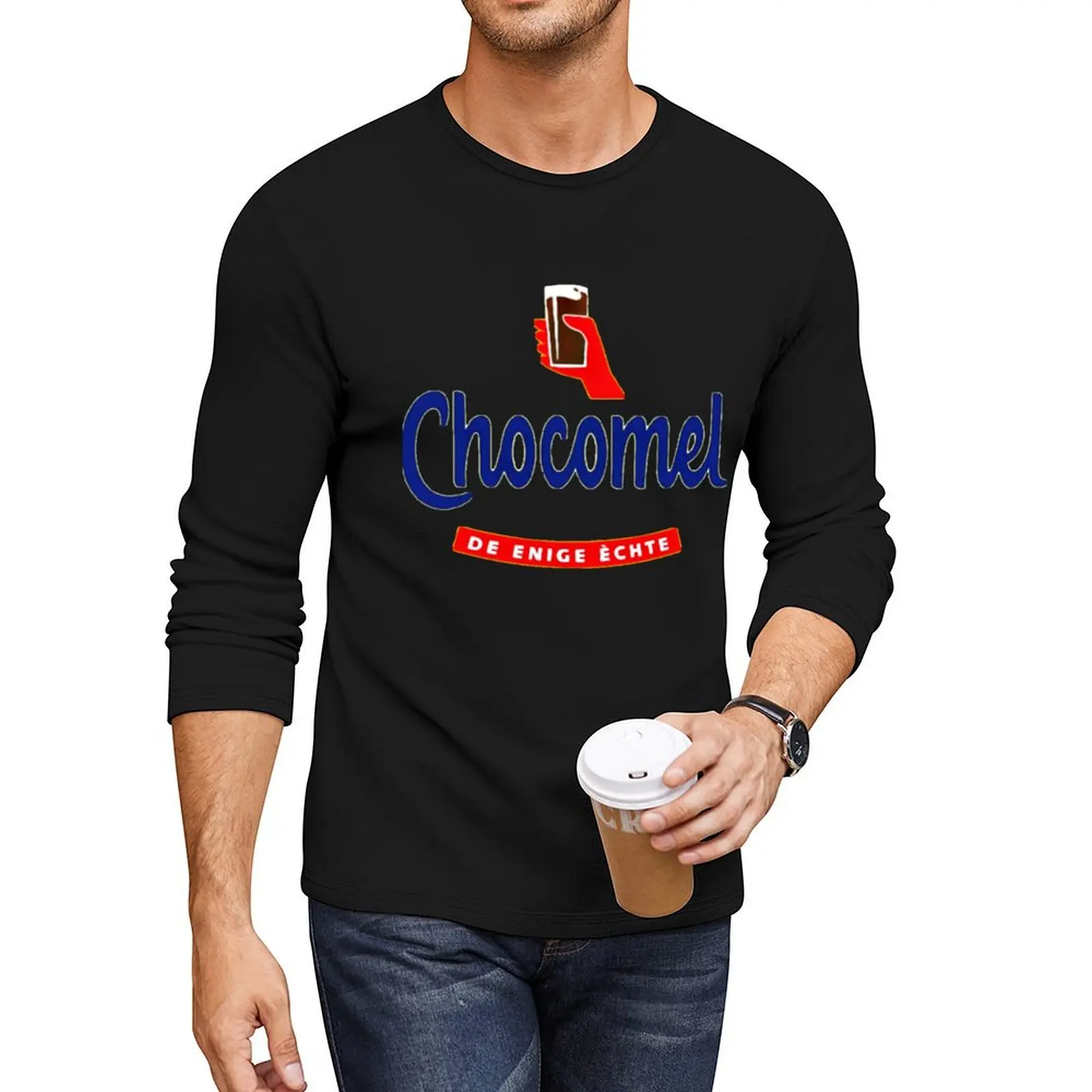 

Chocomel chocolademelk Long T-Shirt sweat shirt black t shirts plus size t shirts vintage t shirt mens graphic t-shirts hip hop