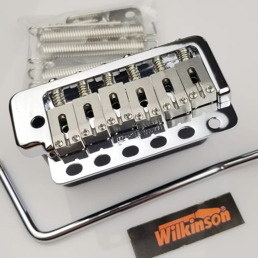 

Wilkinson WVP6 Chrome silver ST Electric Guitar Tremolo System Bridge + Stainless Steel Saddles Made in Korea