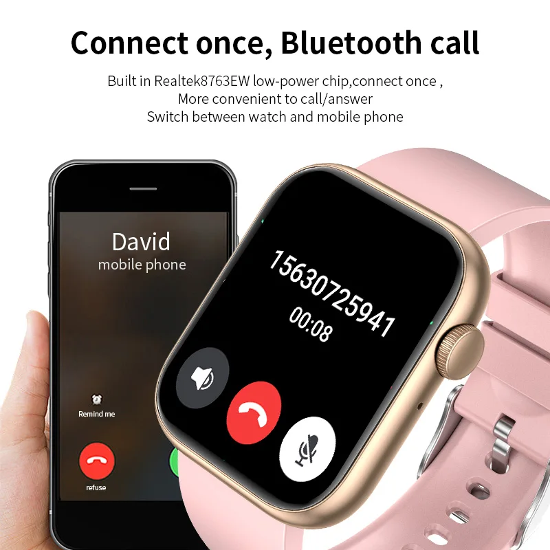 LIGE 2026Women Smart Watch 1.85 Full Touch Bluetooth Call Smart Wristwatch Body Temperature Watch Sports Bracelet Men Smartwatch view 3