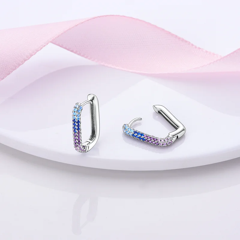 Shining Wings Earrings Good Luck Gift Original 925 Silver Anniversary Valentine's Jewelry Color Replaceable Earrings