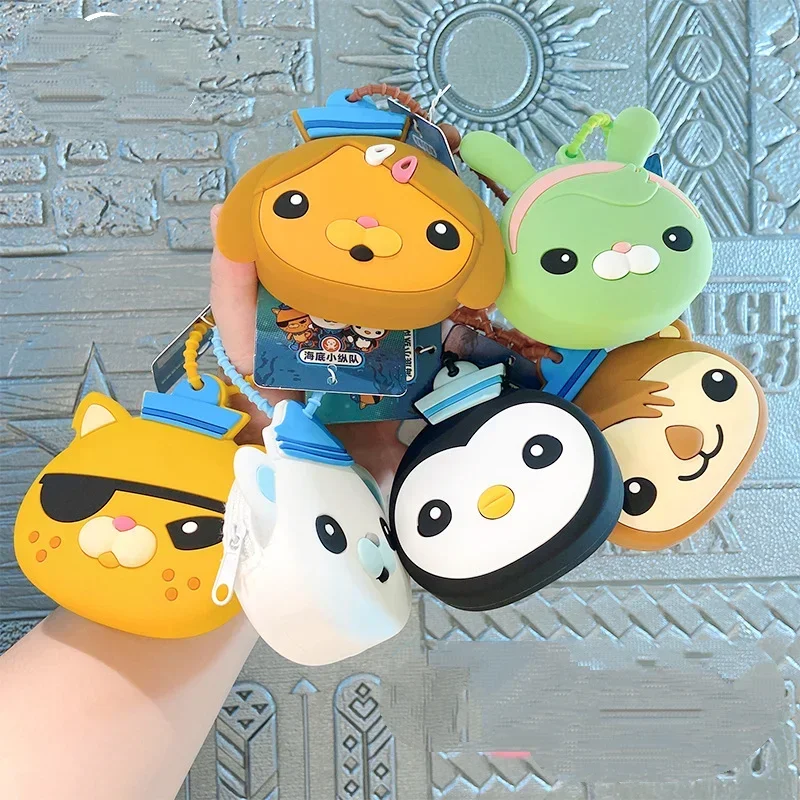 Cartoon Os Octonautas Barnacles Anime Porta-Moedas com Zíper Kwazii Acessórios de Anime Chaveiro Shellington Decoração para Mochila Presente