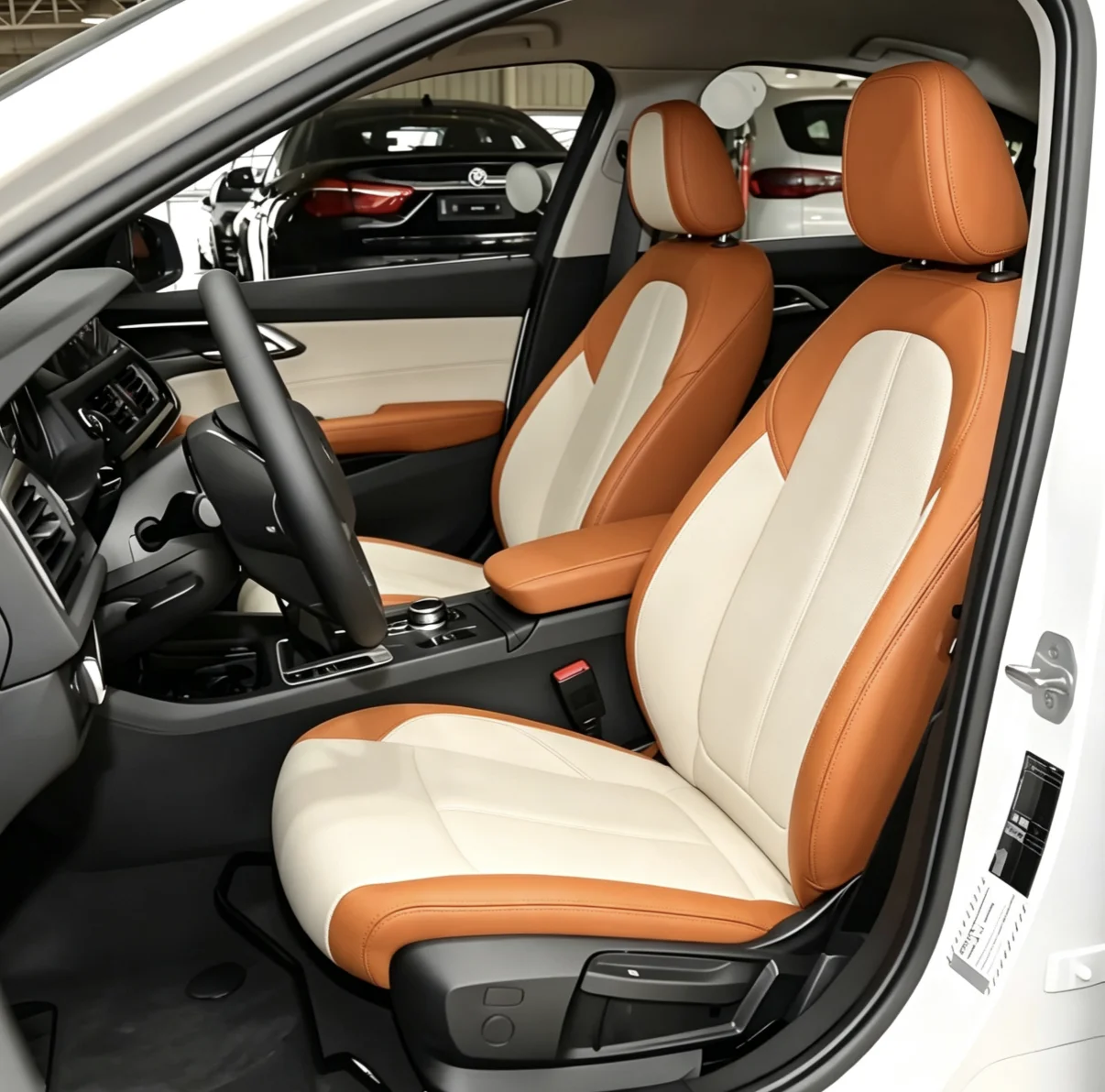 Für BMW F40 2019~2023 Maßgefertigte Autositzbezüge Luxuriöses Nappaleder 100% Passgenau Innenraumzubehör 360 ° Vollständige Abdeckung – Detail 4
