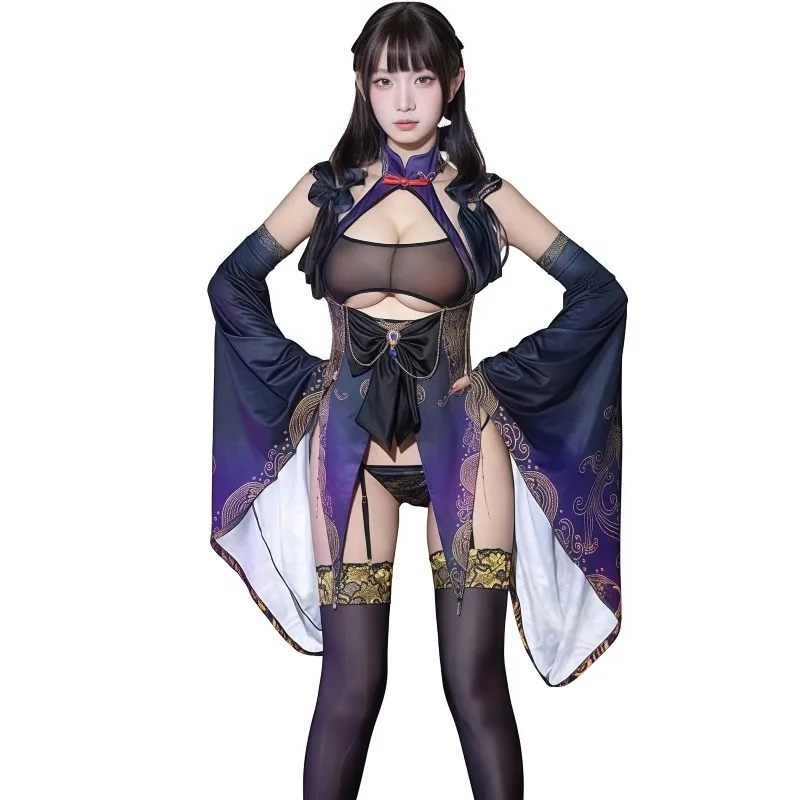 

Original Zombie Sle Cosplay Costume Purple Japanese Demon Devili Monster loween Performance Photoaphy Outfit Women's...