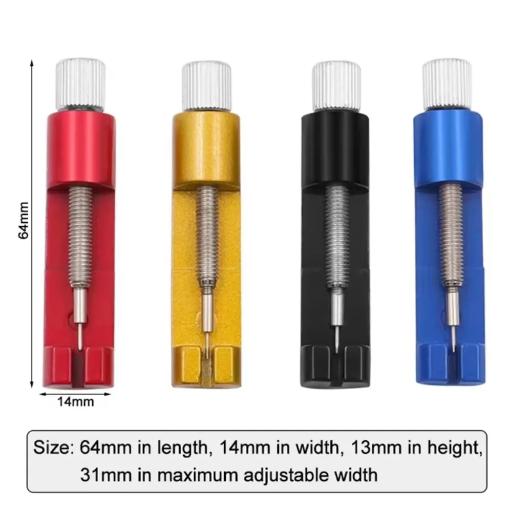 Watch Link Removal Tool Kit, Stainless Steel Watch Band Adjuster with 3 Spare Pins for Strap Repair