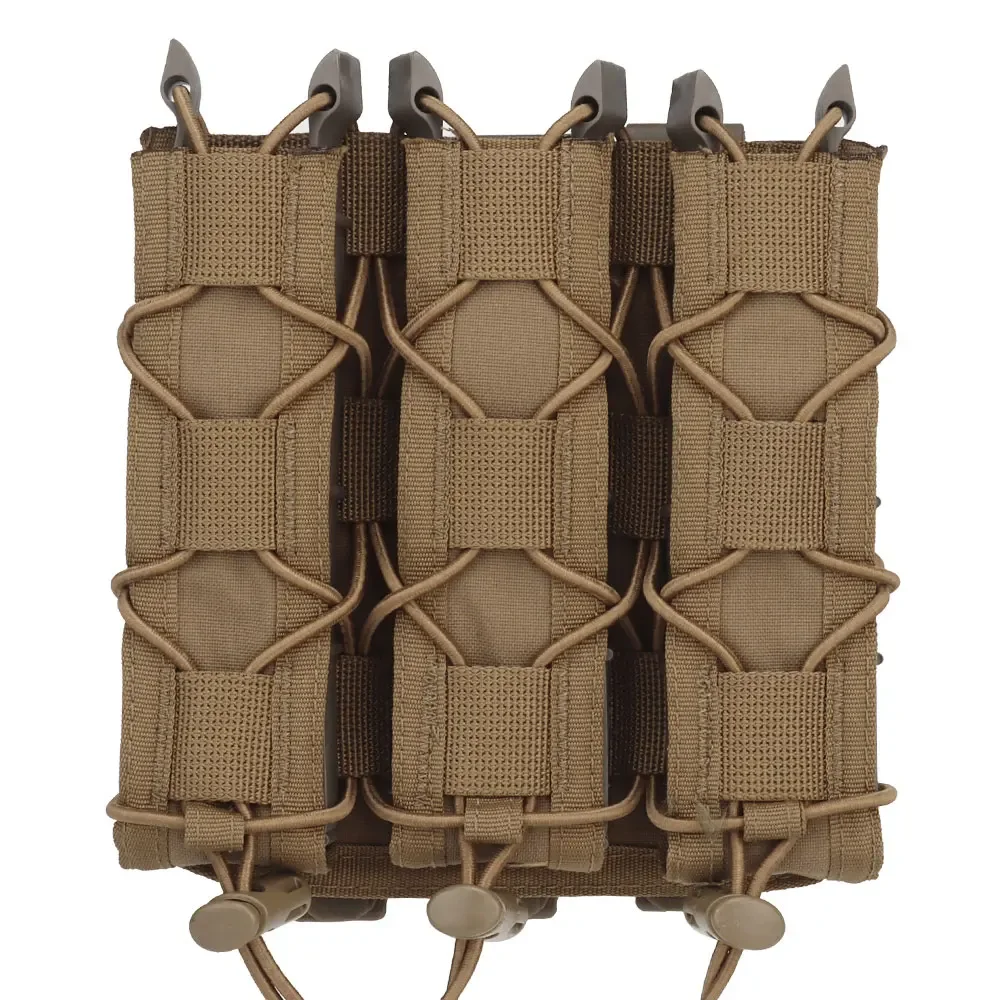 KOLINLOV Taktische Tiger Typ Lange Triple Magazin Tasche Airsoft Maschine Pistole Molle Mag Tasche.40.45 MP5 MP7 MP9 MP10 MPX Tactico Ausrüstung 5