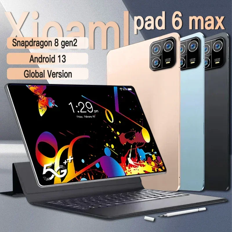 

2024 Original New Tablet PC Mi Pad 6 Max 16G+1TB Android13 Tablets 11.0inch 8800mAh Tablets Global 5G Dual SIM Card mi Pad 6 Pro