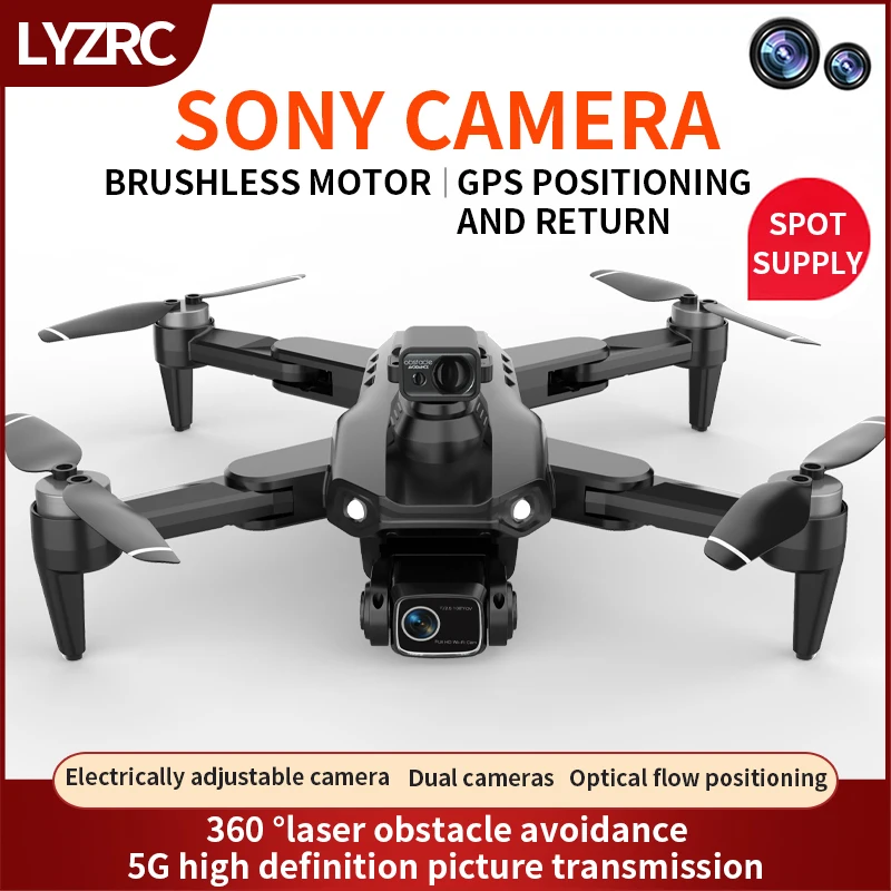 LYZRC L900 PRO MAX Drone 4K Professional HD Dual Camera GPS Dron Brushless Motor FPV Quadcopter L900 PRO SE Fodable Helicopters