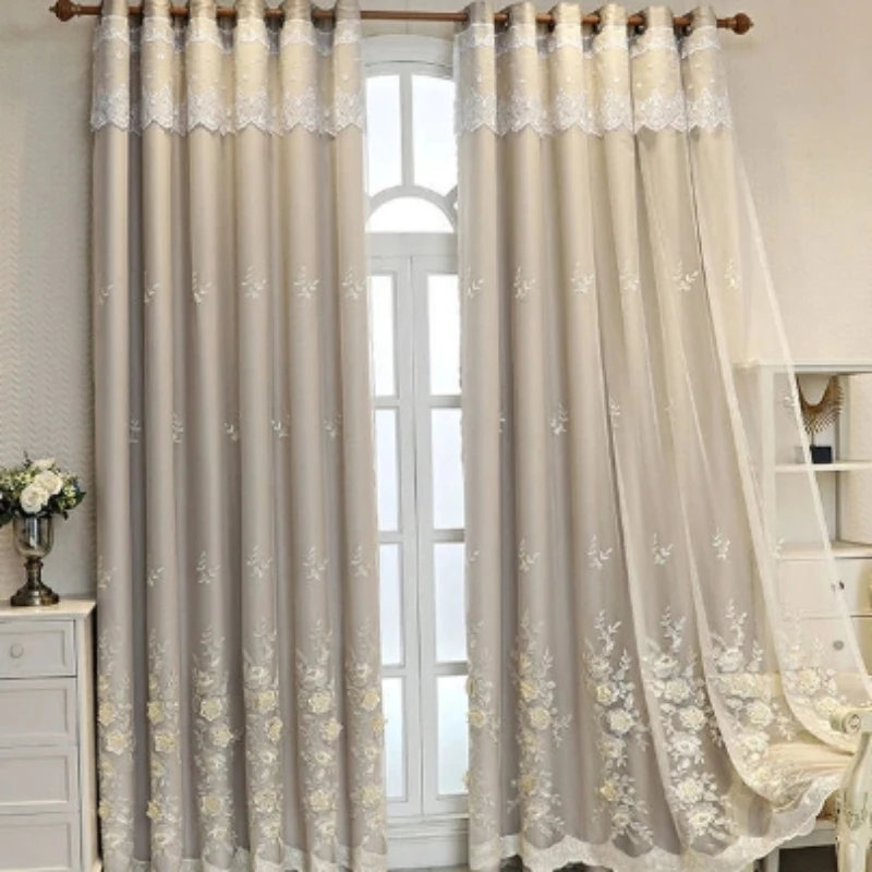 Rideaux en tulle occultant pour salon, salle à manger, chambre à coucher, grille et fil, baie vitrée pour manque de maison, double ouverture, nouveau