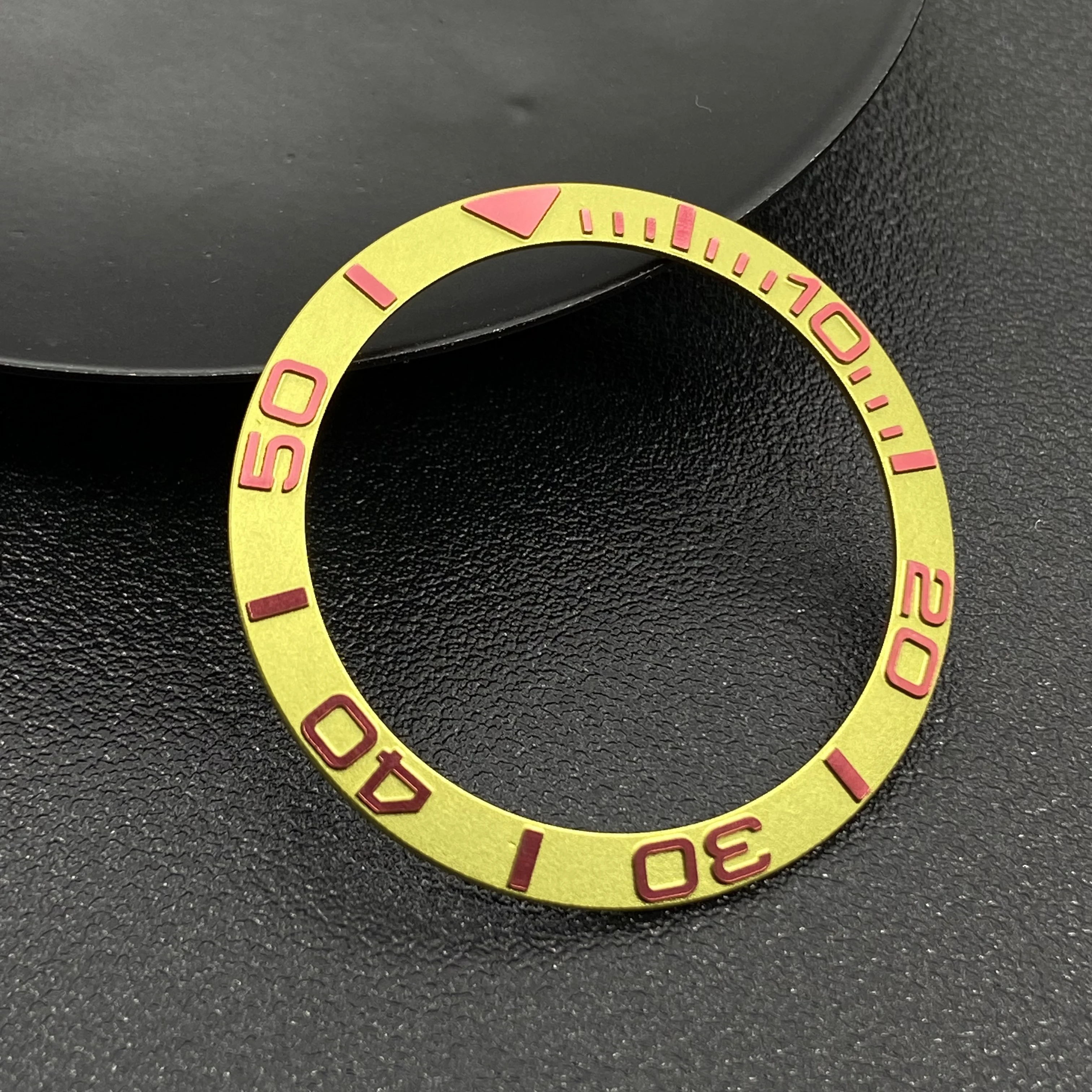 38mm Aluminium Watch Bezel Insert Ring Inner Diameter 30.6mm For SKX007 SKX009 SRPD SUB NH35 NH36 Watch Case Ring Repair Parts