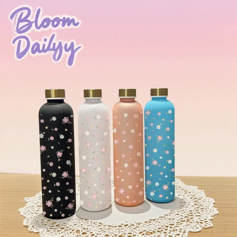 Taza de agua impresa en 3D de 1000Ml, botella de agua deportiva para niño y niña, sin PVC, herramientas para beber para acampar al aire libre de gran capacidad de alto valor, regalo