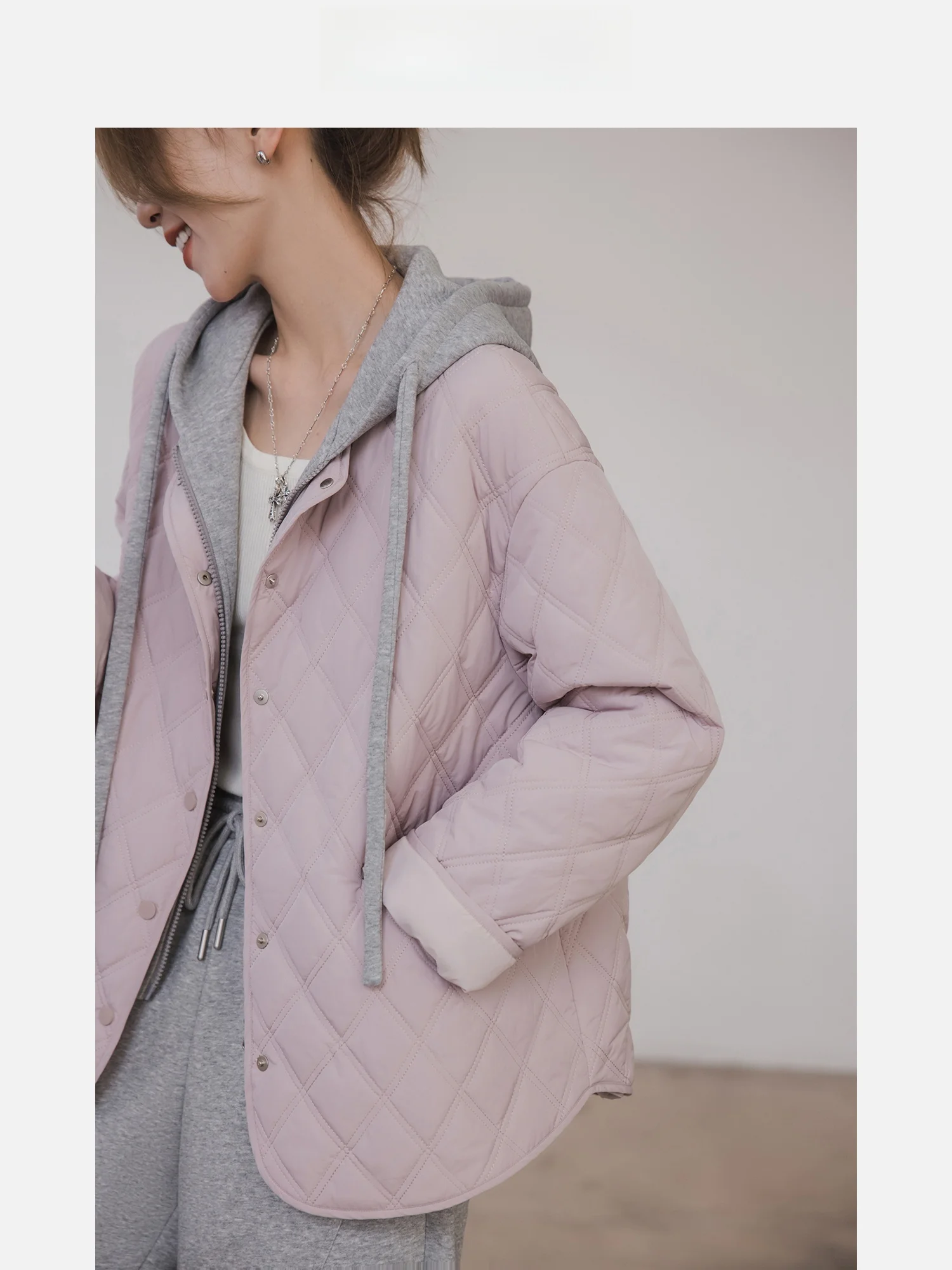 

Faionable Свободная женская осенне-зимняя новая верхняя одежда с искусственными плечами из двух частей, повседневная одежда для поездок на работу