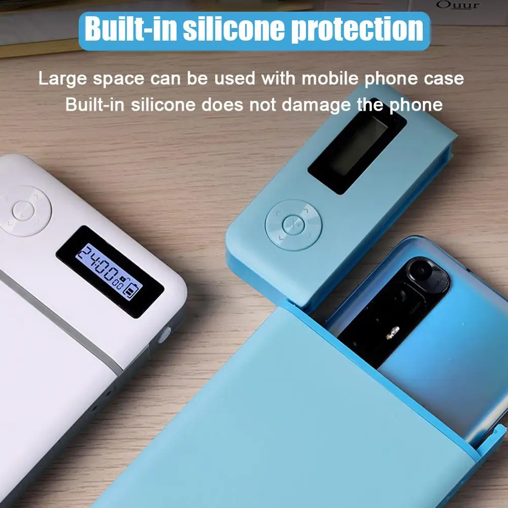 Smart Phone Lock Box Timer Bag Portable Mobile Phone Safe Locking Case Self-Discipline Cell Phones Timed Lockbox