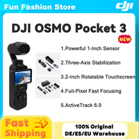 【EU Ship 】DJI OSMO POCKET 3 Combo ActiveTrack 6.0 3-Axis Stabilization 10-Bit D-Log M ColorOSMO POCKET 3