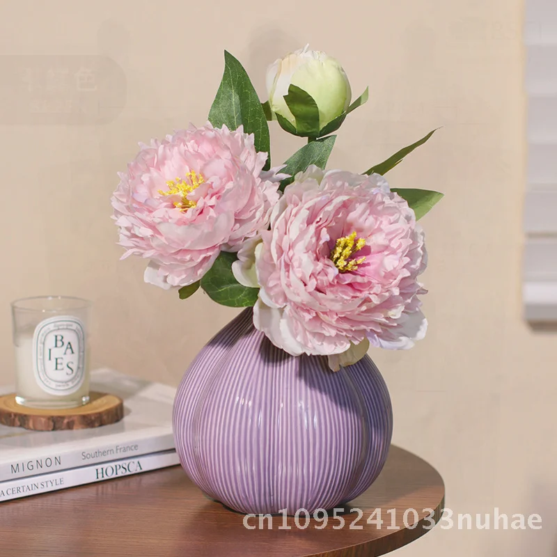 

Modern Simple Ins Style Ceramic Onion Vase Creative Garlic Flower Arranging Hydroponic Desktop Decorative Ornament White