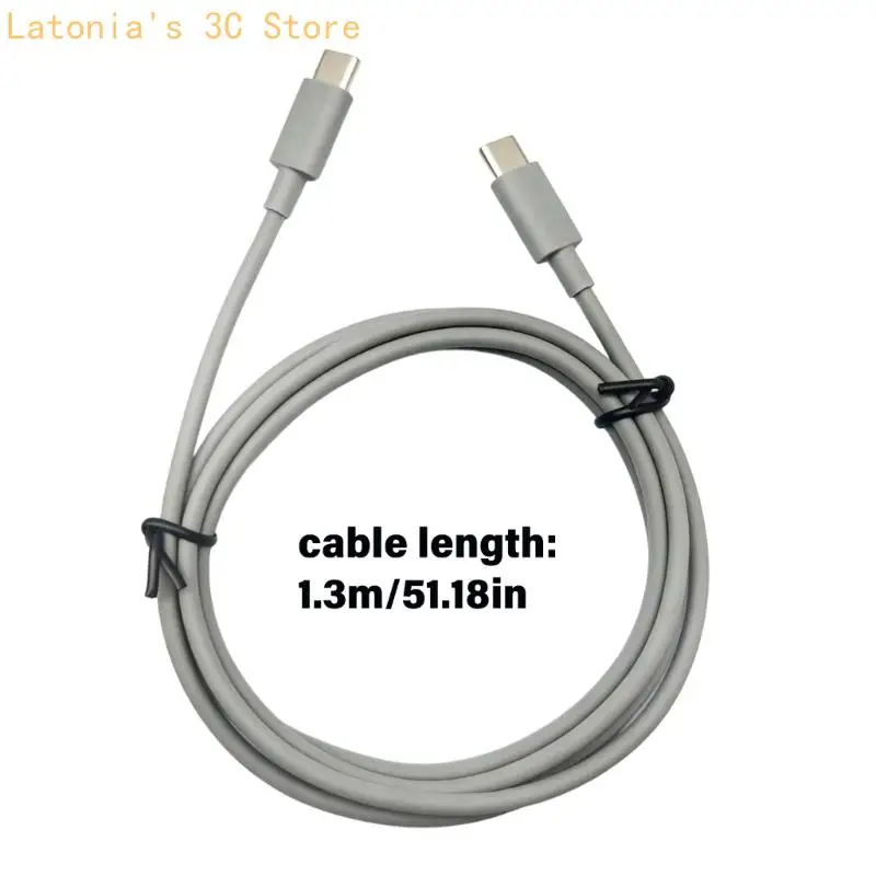 Graues Typ-C-Kopfhörerkabel, 130 langes Ladekabel für Kopfhörer-Netzkabel X3UB – Detail 6