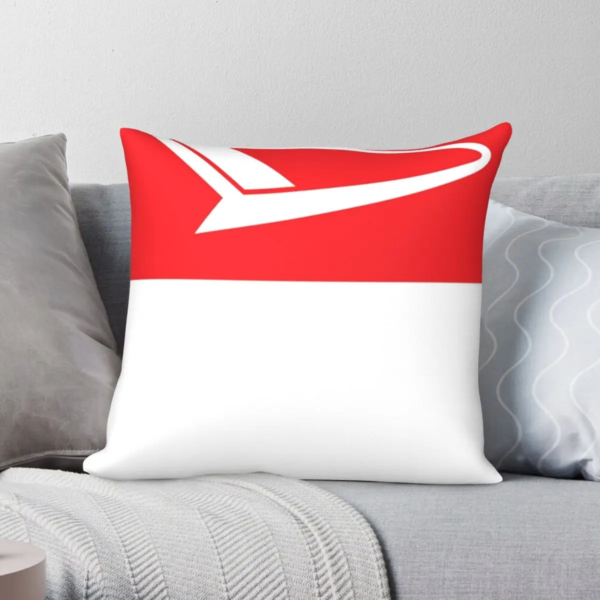 Car Daihatsu Logo Classic Square Pillowcase Polyester Linen Velvet Printed Zip Decor Pillow Case Sofa Cushion Cover