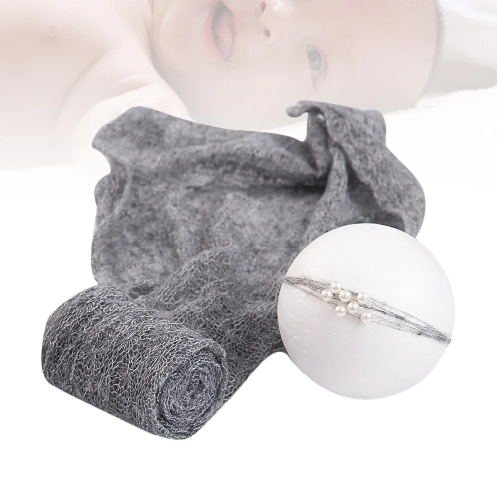 رمادي موهير الطفل ملفوفة القماش رائعتين الرضع التصوير الدعائم مريحة غطاء الرأس التقاط الصور الطفل صور الدعائم