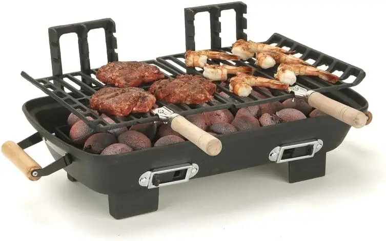 

30052 Чугунный угольный гриль Hibachi 10 на 18 дюймов — прямые продажи с фабрики