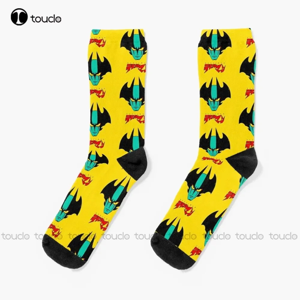

002B Новые носки Devilman Head, футбольные носки, мужские персонализированные носки унисекс для взрослых, подростков, молодежи, 360° ° Цифровая печать на заказ в подарок