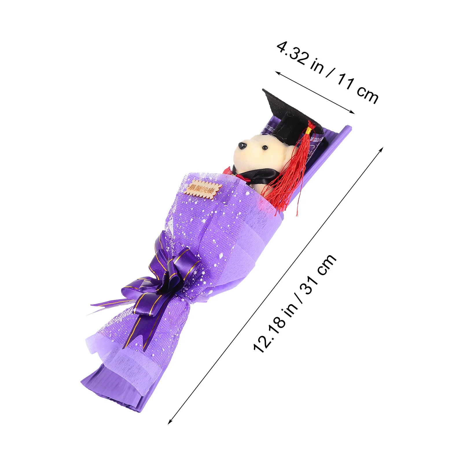 1 szt. Bukiet z misiami na ukończenie szkoły, wysokiej jakości bukiet na ukończenie szkoły, wielofunkcyjny prezent na ukończenie studiów dla absolwentów