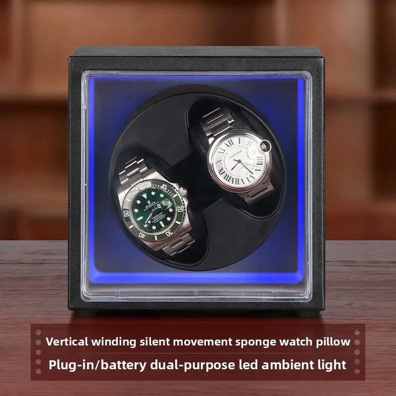 Watch Winder Box Automatic PU Leather Global Universal Power Cord Mechanical Watch Box Automatic Winding Fashionable New Styles