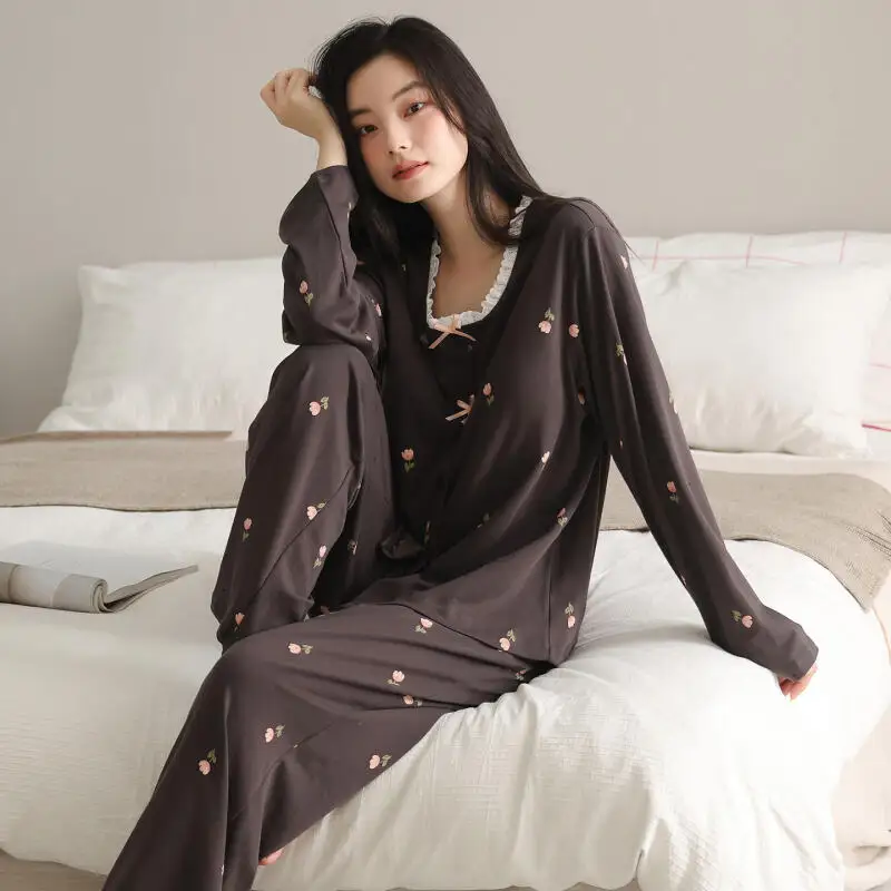 

Женская одежда, пижамы, четыре сезона, дома, на открытом воздухе, для отдыха, удобная вентилируемая зона сна, изысканная мода, для путешествий, минималистичный