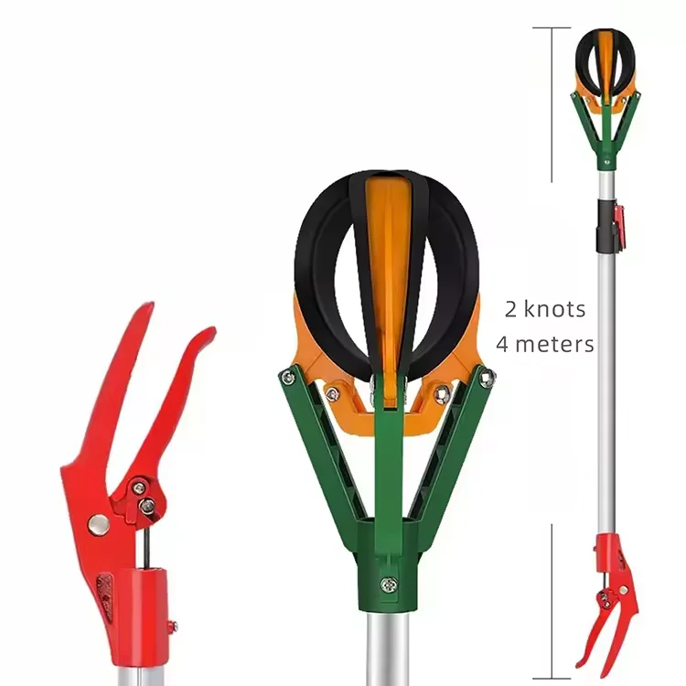 Hot Sale 2-4 Meter Fruit Picker With Rubber Paw Telescopic Long Pole Handle Fruit Picker Garden Tool