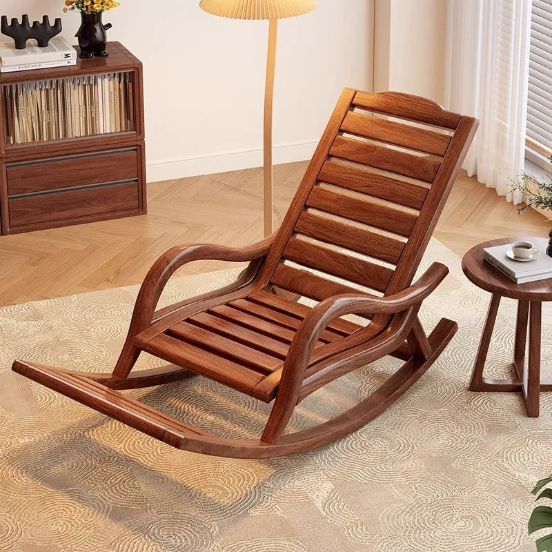 Single lazy sofa chair Household lunch break recliner rocking chair Balcony leisure chair