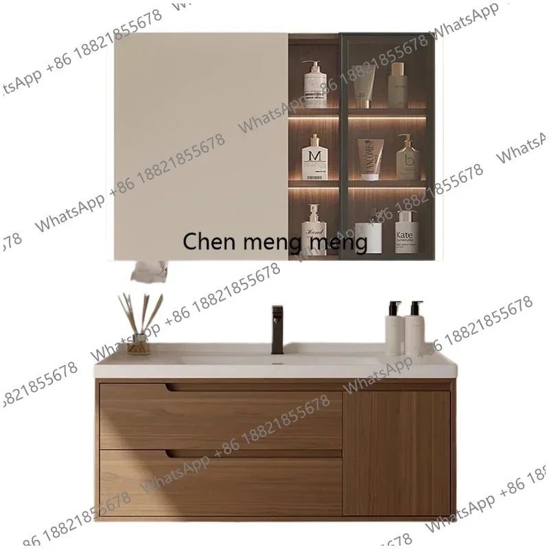F182 Corner cabinet, wooden furniture, bathroom storage, towel rack, salon station, toilet column, sink base, floor view 2