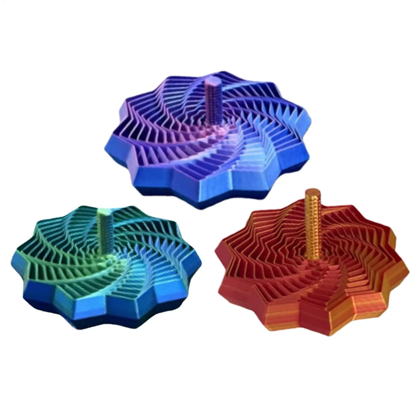3D Impresso Expanso Sensorial Fidget Star Alças de fácil aderência Girando Espiral Hexágono Spinner para o estresse