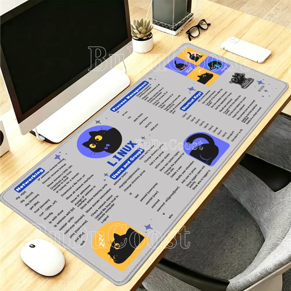 

Large Mouse Pad English Linux Commands Line Shortcuts office Mousepad Gaming HD printing XXL PC Game keyboard 400x900mm Desk Mat