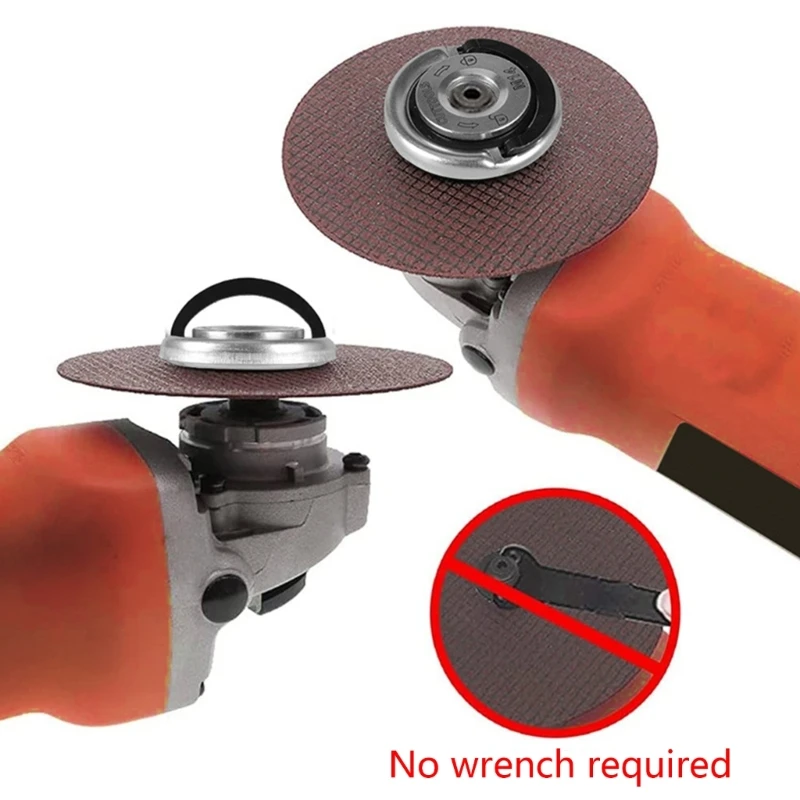 1pc Self-locking Pressure Plate 44.7mm Diameter M14 Thread Replacement Grinder Inner Outer Flange Nut Set Tools