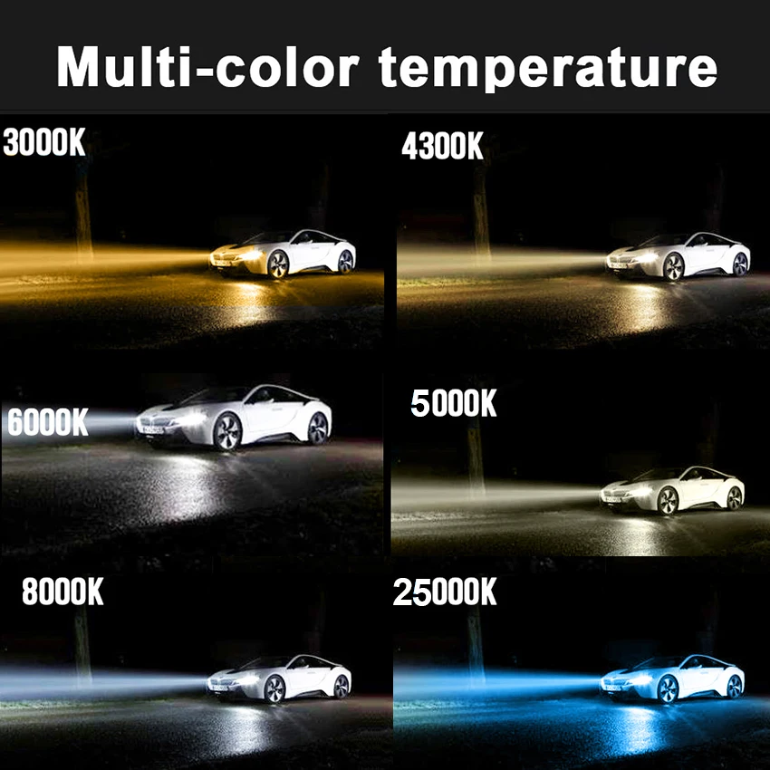 C6 H1 H3 Led Headlight Bulbs H7 LED Car Lights H4 880 H11 HB3 9005 HB4 9006 H13 6000K 72W 12V 8000LM Auto Headlamps